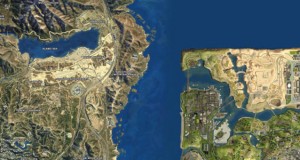 La carte de GTA V comparée à celle de San Andreas