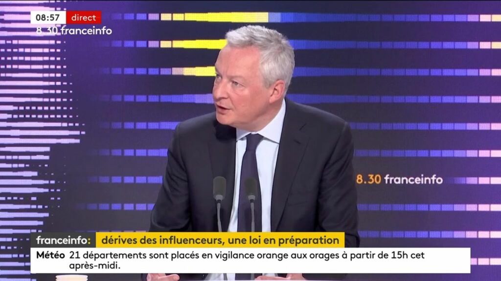 Vidéo
                    Influenceurs : pour Bruno Le Maire, "Booba a raison" de dénoncer les "influvoleurs"
                              Pour le ministre de l'Économie, "le net, ce n'est pas le Far West" : il donne raison au rappeur Booba, en pointe dans la dénonciation des dérives de certains influenceurs sur les réseaux sociaux.
