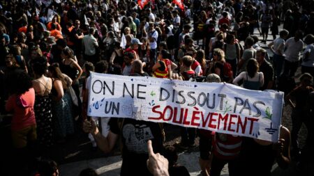Soulèvements de la terre : plus d'un millier de manifestants à Nantes pour s'opposer à la dissolution du collectif
              Des rassemblements étaient programmés dans plusieurs villes de France mercredi après l'annonce, en Conseil des ministres, de la dissolution du mouvement écologiste, accusé de violences par le gouvernement.