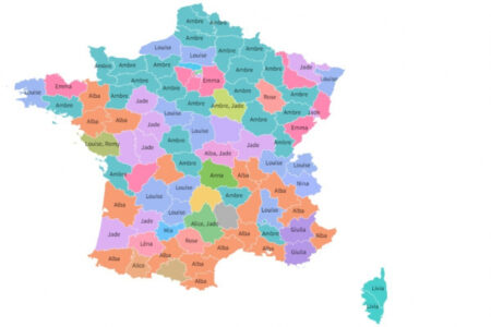 Carte : Quels sont les prénoms de bébé les plus populaires dans votre région de France ?