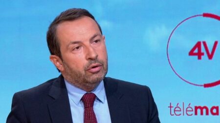 Politique : le maintien d'Elisabeth Borne à Matignon est une "prime à l'échec et à la médiocrité", lance Sébastien Chenu (RN)
              Sébastien Chenu, député (Rassemblement national) du Nord et vice-président de l'Assemblée nationale, était l'invité des "4 Vérités" sur France 2, mercredi 19 juillet.
