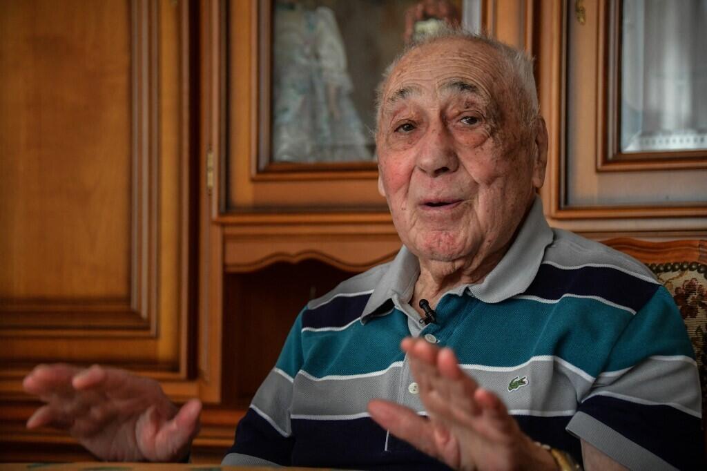 L'ancien résistant Edmond Reveil à Meymac, dans le centre de la France, le 20 juin 2023.