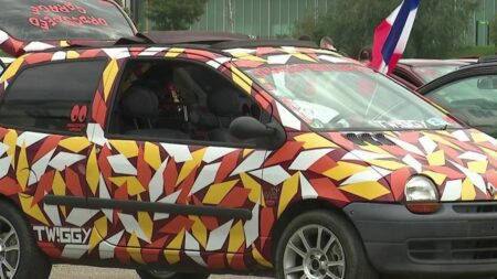 Twingo : Les 30 ans pour la grenouille
              Ce 19 août marque le 30eme anniversaire de la Twingo, cette voiture iconique de la marque Renault. Plusieurs amoureux de ce modèle se sont réunis à Hagéville (Meurthe-et-Moselle).