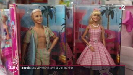 Cinéma : le film Barbie fait exploser les ventes de la célèbre poupée
                  C'est le phénomène de l'été : Barbie ! En moins de 3 semaines, le film de Greta Gerwig a réussi à dépasser le milliard de dollars de recettes. Une première pour un film réalisé par une femme. Un véritable succès qui s'étend au-delà du grand écran. La vente de produits dérivés explose.