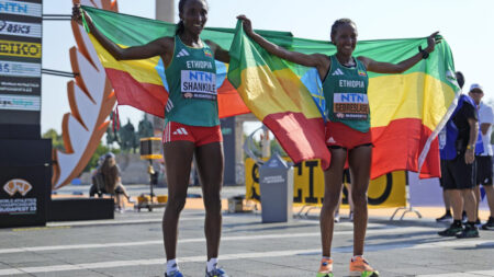 Les Ethiopiens Shankule et Gebreslase remportent l'or et l'argent au marathon de Budapest