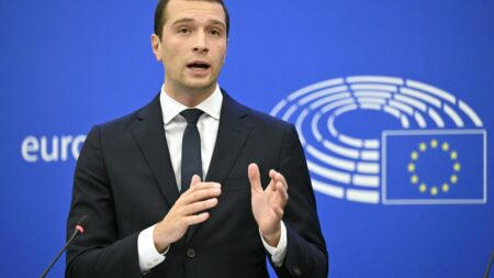 Jordan Bardella confirme sa tête de liste du Rassemblement national pour les Élections européennes 2024 Elections européennes 2024 : Jordan Bardella confirme qu'il sera tête de liste du Rassemblement national
Le patron du Rassemblement national voit dans ce scrutin, qui se tiendra en juin 2024, une "élection de mi-mandat" et "l'unique occasion pour les Français de sanctionner le gouvernement".