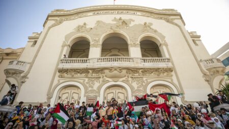 Le festival de cinéma de Carthage en Tunisie annulé en solidarité avec les Palestiniens, fait polémique
          Le ministère des Affaires tunisiennes a annoncé jeudi 19 octobre l'annulation de la 34e édition des Journées cinématographiques de Carthage (JCC), prévue du 28 octobre au 4 novembre, en solidarité avec les Palestiniens.