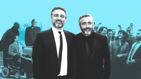 "Leurs films ont un air de famille" : Nakache et Toledano, le duo de réalisateurs qui transforme des sujets de société en comédies populaires
          Après le handicap, l'autisme et les sans-papiers, les cinéastes s'attaquent, dans "Une année difficile", à l'éco-anxiété, la surconsommation et le surendettement. La patte des deux amis : s'intéresser à des questions sérieuses pour nourrir leur envie de comédie.