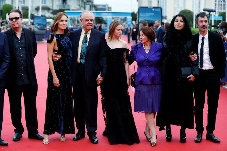 Frédéric Mitterrand (3e en partant de la gauche) avec d'autres membres du jury du Festival de Deauville en septembre 2016.