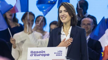 Élections Européennes: Pourquoi la Majorité Présidentielle Cible RN dans sa Campagne? Édito
Élections européennes : pour quelles raisons la majorité présidentielle concentre sa campagne sur un duel avec le RN
Distancée dans les sondages, Valérie Hayer, la tête de liste Renaissance, s'en est pris au Rassemblement national dans son premier meeting à Lille samedi, au risque de conforter le statut de favori de Jordan Bardella.