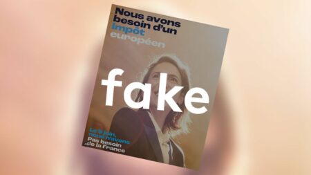 Vrai ou faux



  

  
  

      

  

  
    Élections européennes : la majorité présidentielle veut-elle instaurer un "impôt européen" ?
          En pleine campagne pour les élections européennes, une affiche est apparue sur les réseaux sociaux, avec le visage de la tête de liste Renaissance et ce slogan "Nous avons besoin d'impôt européen". Ce visuel est faux, il ne vient pas de son équipe de campagne. D'après nos informations, il a été envoyé par l'équipe du Rassemblement national.