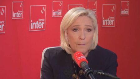 Plafonnement des importations de produits agricoles ukrainiens : "C'est une escroquerie", s'agace Marine Le Pen
          Les seuils de plafonnement sont basés "sur des années où les importations n'ont jamais été aussi énormes", pointe la présidente du groupe RN à l'Assemblée nationale. "Si on continue le niveau d'importations qu'on a vécu les deux dernières années, nos agriculteurs vont mourir."