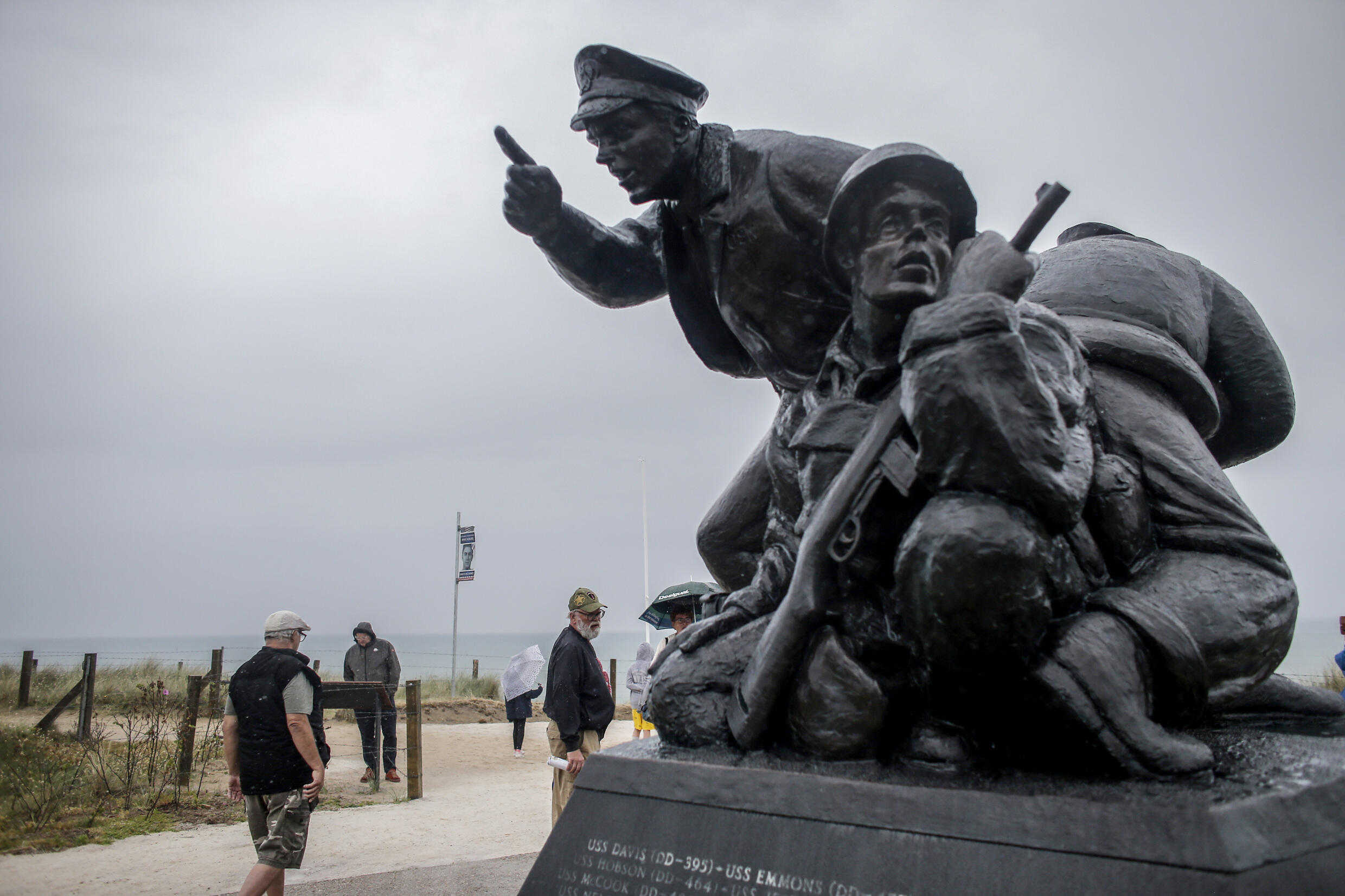 Ce mémorial de la Seconde Guerre mondiale situé à Utah Beach à Saint-Marie-du-Mont, marquant le lieu où la marine américaine a débarqué le 6 juin 1944, est aujourd'hui menacé par l'érosion côtière.