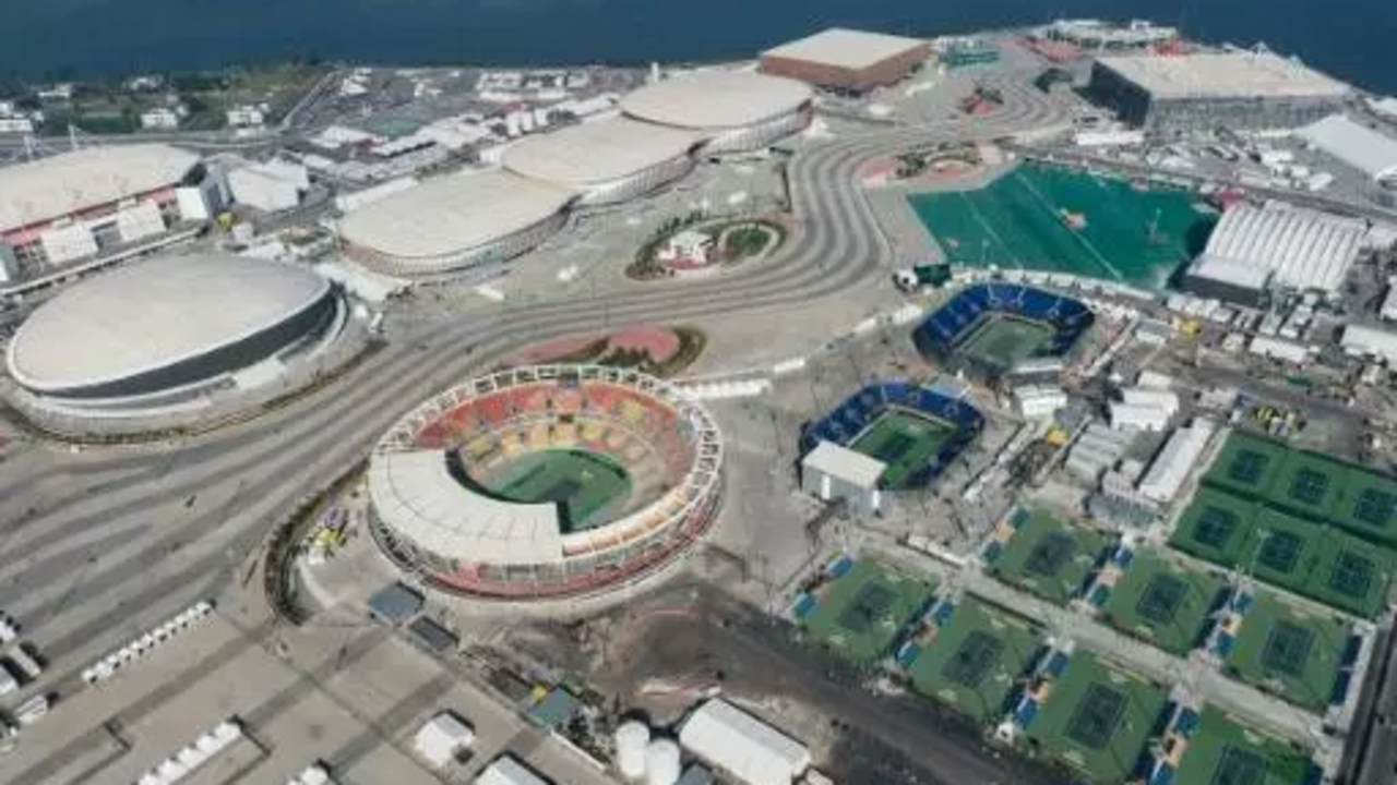 Vue aérienne du parc olympique de Rio de Janeiro. 26 juillet 2016.