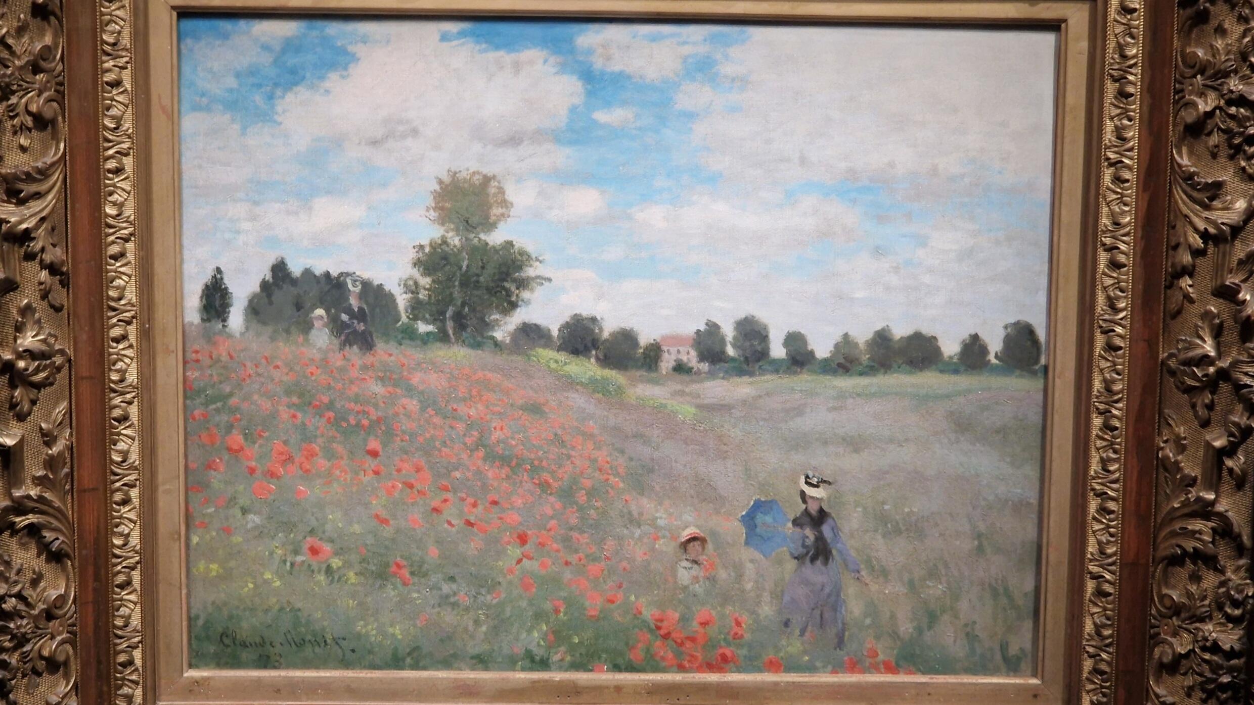Coquelicots, ou coquelicots, peints en 1873 par le principal impressionniste français Claude Monet.