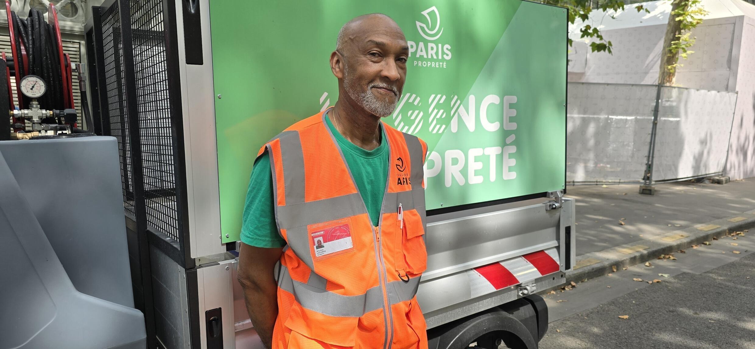 Wilfried, éboueur à Paris, s