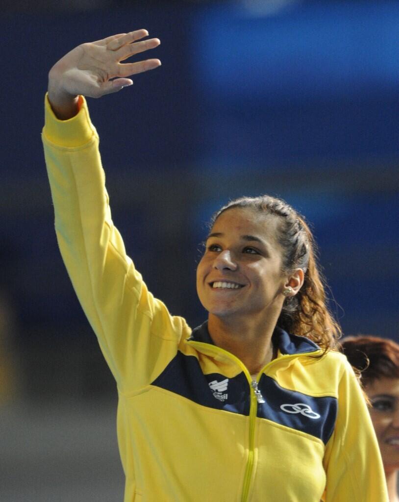 Joanna Maranhao, alors âgée de 24 ans, aux Jeux panaméricains de Guadalajara, au Mexique, le 18 octobre 2011.