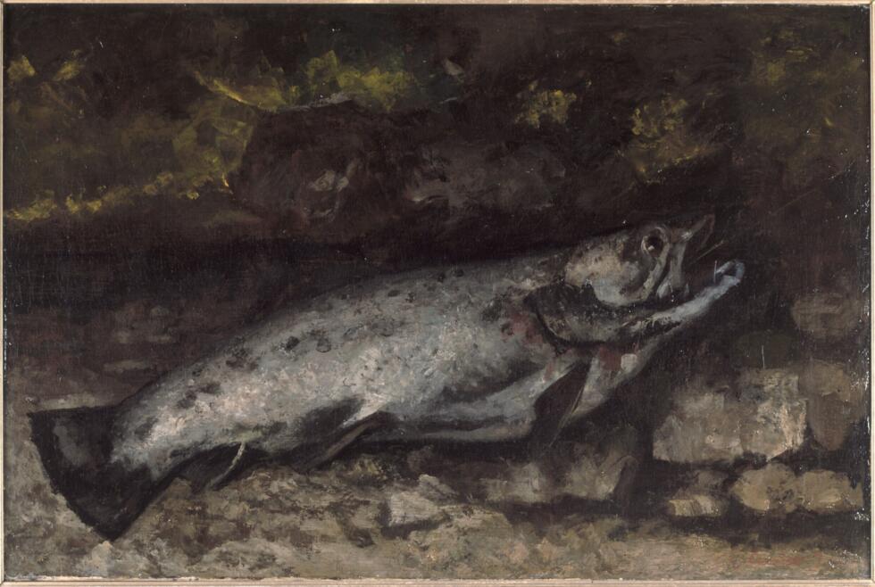 Gustave Courbet: "The Trout" (1873) (La Truite), huile sur toile.