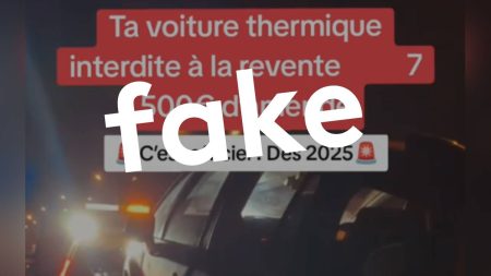 :
    le dernier publié



  



  


      

  

  
    
    Attention aux faux médias sur TikTok : non, les véhicules thermiques ne seront pas interdits à la revente le 1er juin 2025

          Les faux médias se multiplient sur le réseau social et publient régulièrement des "alertes infos" choquantes et fausses.
    
    

      
              
          Diffusé le 20/05
                      
            



  

  
  
    
        3min
