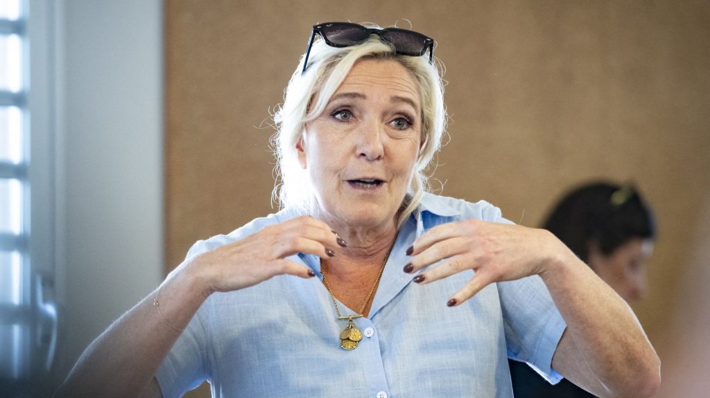 L'instauration d'une TVA sociale "poussera" le RN à "voter une censure", prévient Marine Le Pen
