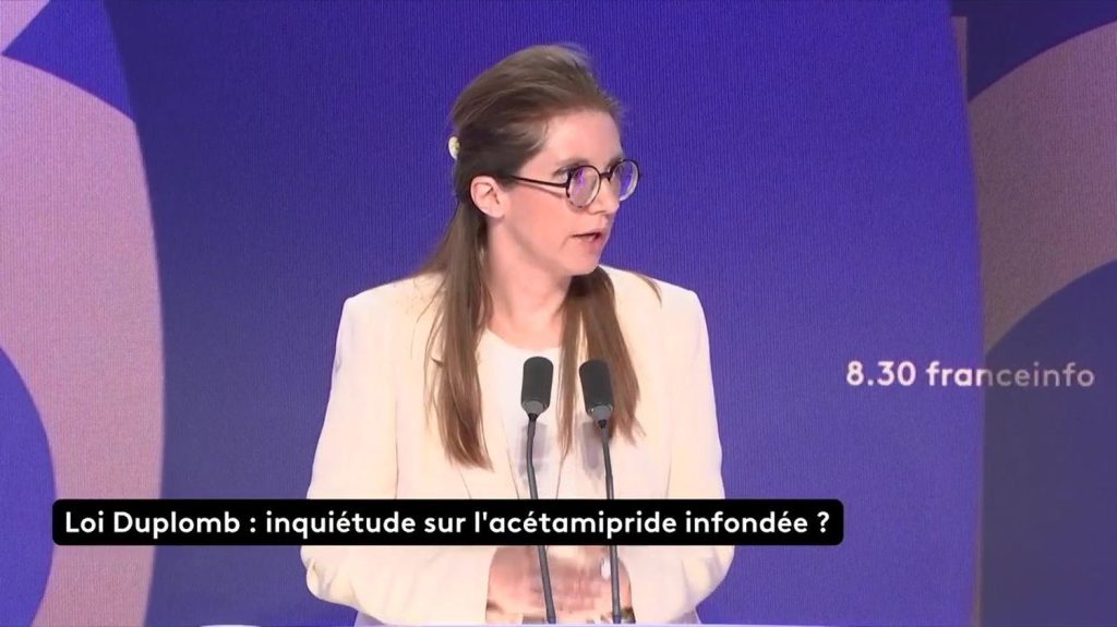 Loi Duplomb : la ligne du gouvernement "est claire", celle du soutien au texte, réaffirme la ministre Aurore Bergé
