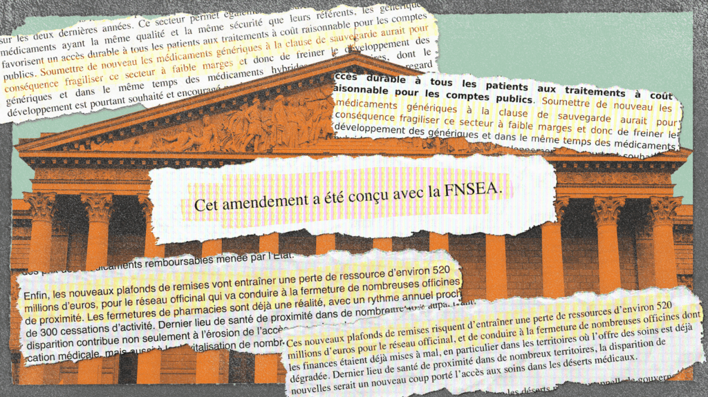 :
    Enquête




  



  




  
  Budget de la Sécurité sociale : comment des députés copient-collent des amendements rédigés par des représentants d’intérêts, sans les mentionner