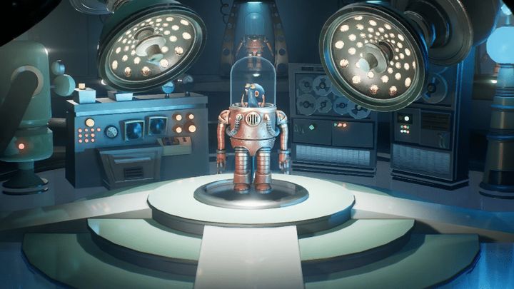 Le jeu rend hommage à l’esthétique des films de science-fiction des années 50. (Capture du Jeu / Darwin's Paradox / Konami / ZDT Studio)