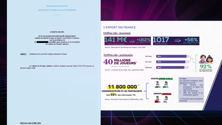 Extraits du compte rendu de la stratégie nationale Esport 2026-2030 (DOCUMENT CELLULE INVESTIGATION DE RADIO FRANCE)