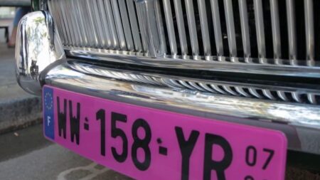 Pourquoi voit-on circuler des plaques d'immatriculation roses ?